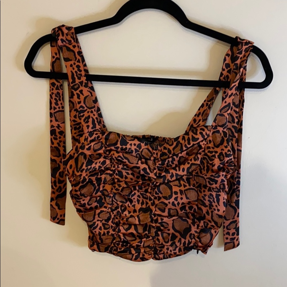 Silk cheetah top